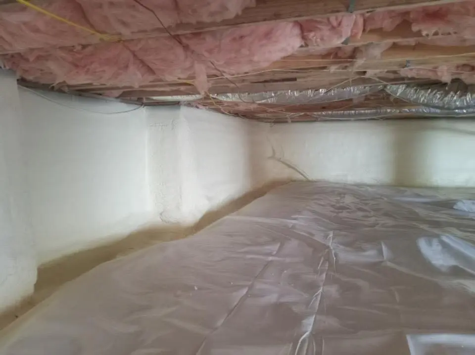 Crawl space encapsulation with closed-cell spray foam for Spray Foam Roofing in Ensley